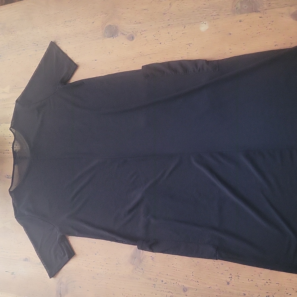 Zara Short Sleeve Sheer Midi Dress - Picture 4 of 5